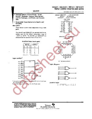 SN74LS27N datasheet  